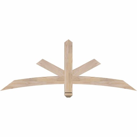 Ekena Millwork Alberta Smooth Timber Gable Bracket, Douglas Fir, 60"W x 22"H x 3 1/2"D x 3 1/2"F, 9/12 Pitch GBW060X22X0404ALB00SDF